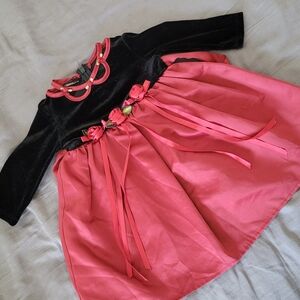 Elegant Black and Red Kids Formal Dress